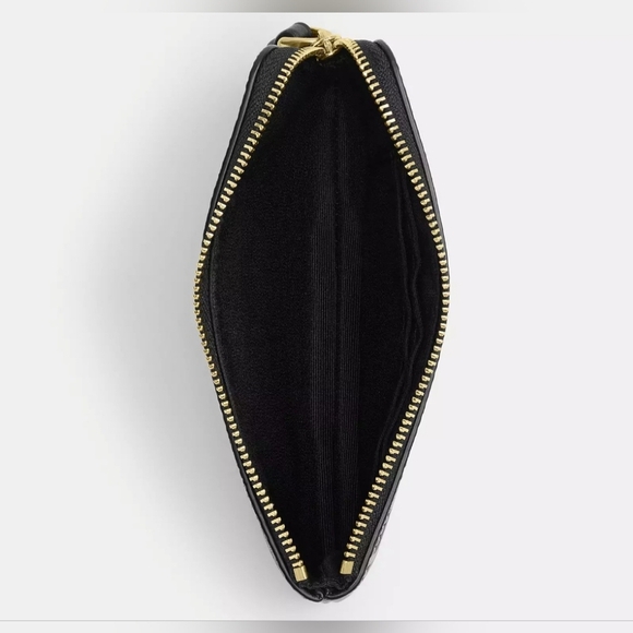 Coach Corner Zip Wristlet With Leopard Print - Picture 3 of 6